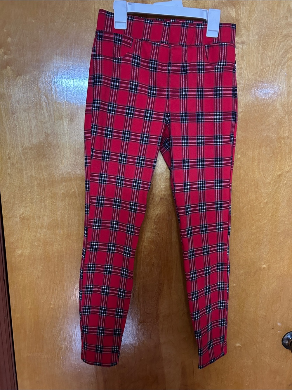 Sanctuary Red and Black Plaid Skinny Pants